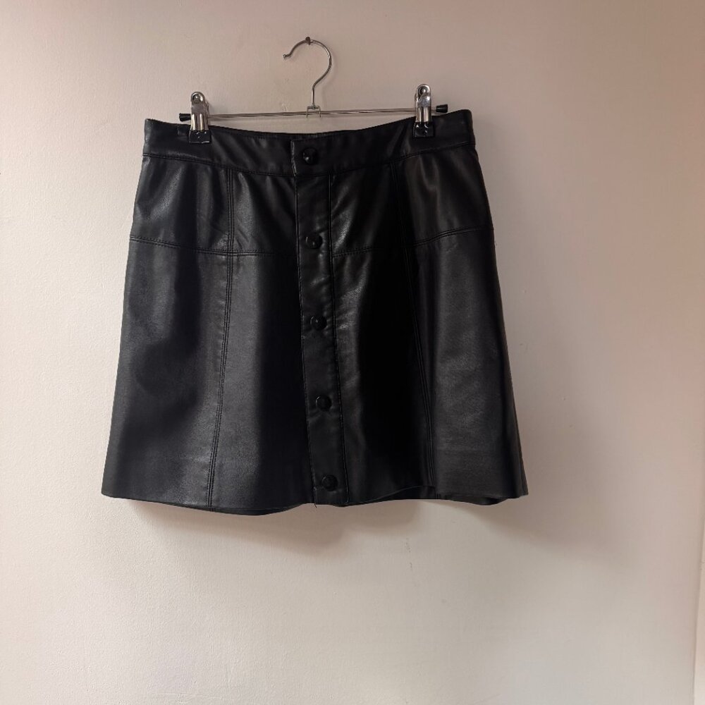 Free People Oh Snap Vegan Mini (Faux Leather), Black, Size 6